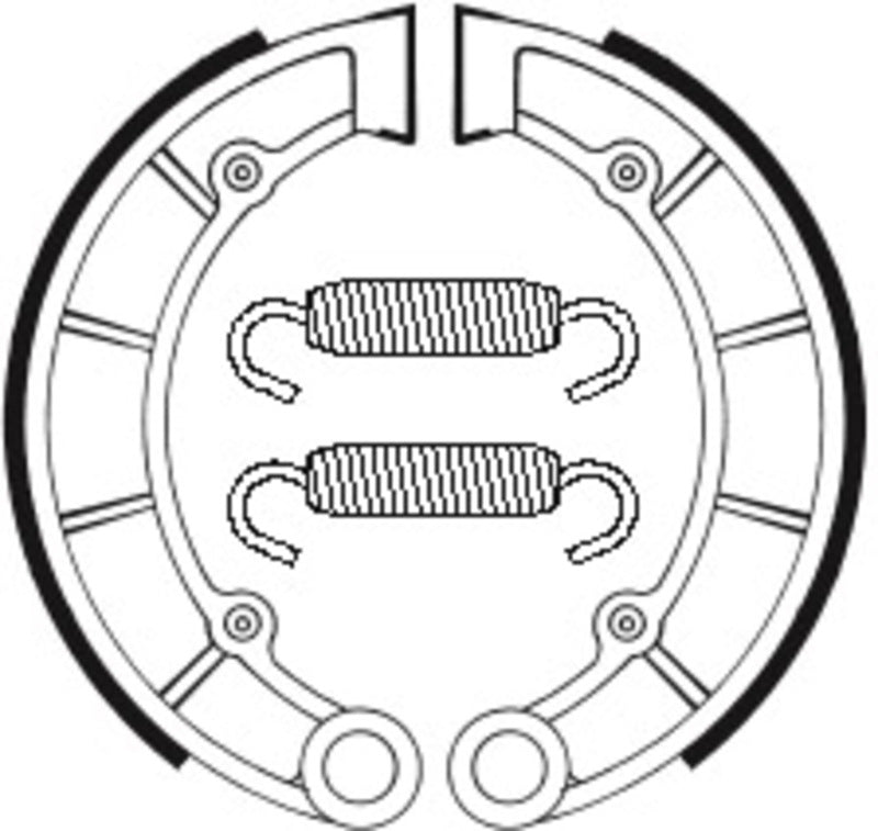 Tecnium ATV Brake Organic Brake Shoes - BA197 1022312