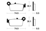 Tecnium Street Organic Brake Parmales - MA104 1022329