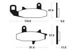 Tecnium Street Organic Brake Parmales - MA126 1022347