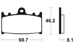 Tecnium Street Organic Brake Parmales - MA131 1022353