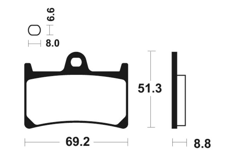 Tecnium Street Organic Brake Parmales - MA134 1022356