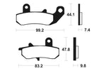 Tecnium Street Organic Brake Parmales - MA135 1022357