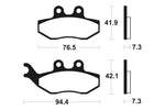 Tecnium Street Organic Brake Parmales - MA274 1022452