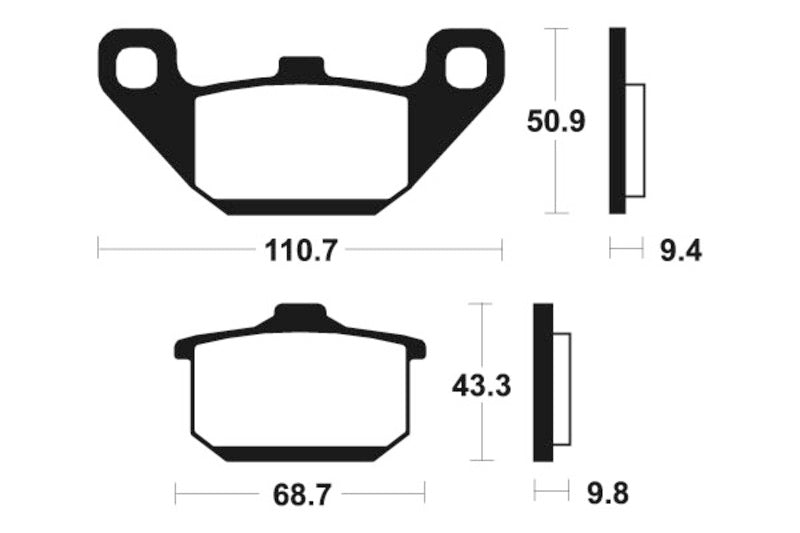 Tecnium Street Organic Brake Poussinets - MA57 1022530