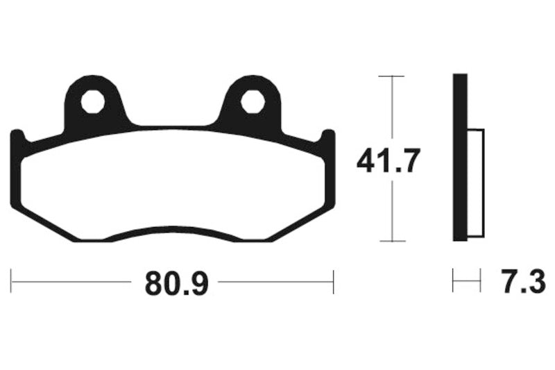 Tecnium Street Organic Brake Pads - MA58 1022531