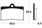 Tecnium Street Organic Brake Parms - MA66 1022537