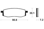 Tecnium Street Organic Brake Pads - MA80 1022549