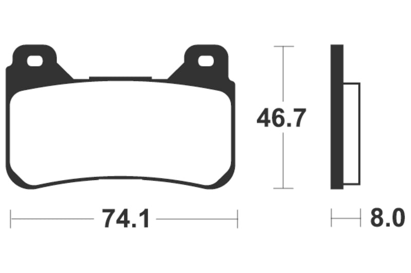 Tecnium Racing Poussinets de frein à carbone en métal fritté - MCR309 1022593