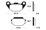 Tecnium Scooter Organic Brake Tates - ME249 1022655