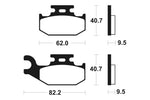 Tecnium MX / ATV Poussinets de frein en métal fritté - MO267 1022868