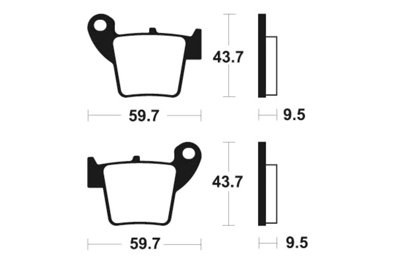 Tecnium MX / ATV Poussinets de frein en métal fritté - MO277 1022870