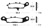 Tecnium MX / ATV Poussinets de frein en métal fritté - MO301 1022879