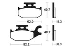 Tecnium MX / ATV Poussinets de frein en métal fritté - MO335 1022886