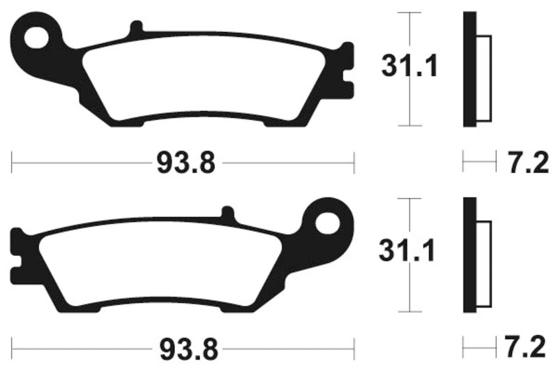 Tecnium MX/ATV Sintered Metal Brake Pads - MO340 1022888888888888888888