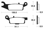 Tecnium MX / ATV Poussinets de frein en métal fritté - MO351 1022892