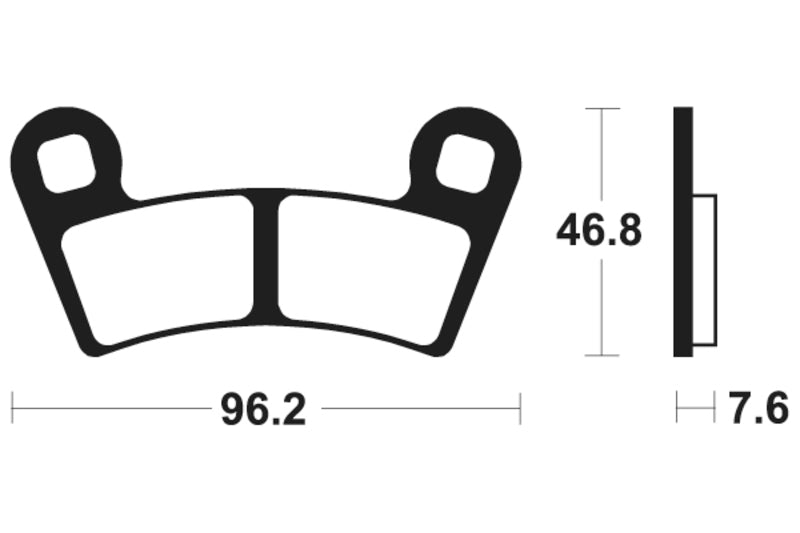 Tecnium MX / ATV Poussinets de frein en métal fritté - MO398 1022902