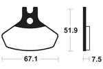 Tecnium MX / ATV Poussinets de frein en métal fritté - MO407 1022906