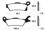 Tecnium MX / ATV Poussinets de frein en métal fritté - MO411 1022909