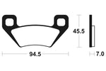 Tecnium MX / ATV Poussinets de frein en métal fritté - MOA322 1022936