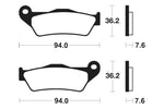 Tecnium Racing MX / ATV Poussinets de frein en métal fritté - MOR171 1022952