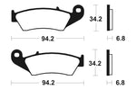 Tecnium Racing MX / ATV Poussinets de frein en métal fritté - MOR194 1022956