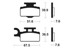 Tecnium Racing MX / ATV Poussinets de frein en métal fritté - MOR252 1022963