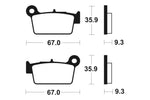 Tecnium Racing MX / ATV Poussinets de frein en métal fritté - MOR290 1022975