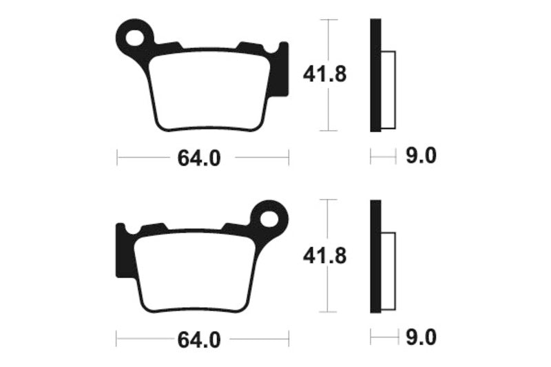 Tecnium Racing MX / ATV Poussinets de frein en métal fritté - MOR291 1022976