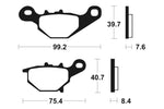 Tecnium Racing MX / ATV Poussinets de frein en métal fritté - MOR320 1022986