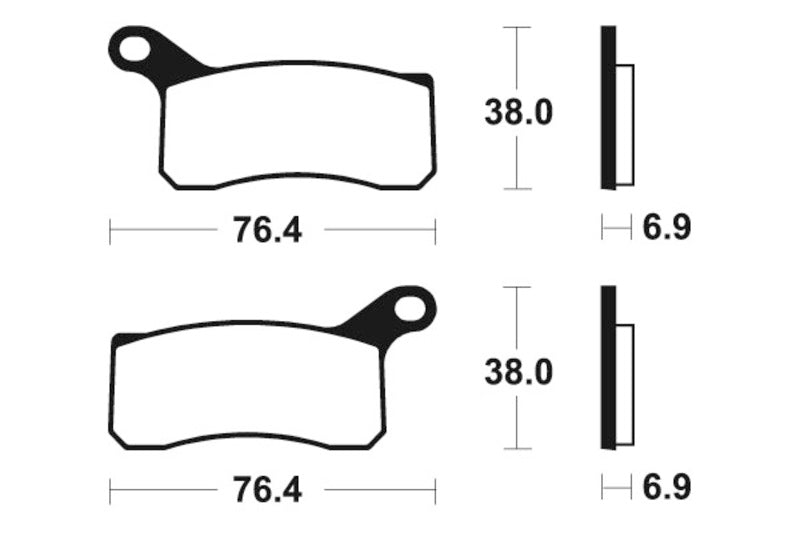 Tecnium Racing MX / ATV Poussinets de frein en métal fritté - MOR366 1022998