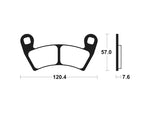 Tecnium Racing MX / ATV Poussinets de frein en métal fritté - MOR397 1023005