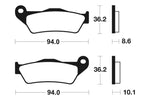 Tecnium Street Performance Sintered Metal Brake Pads - MR242 1023063