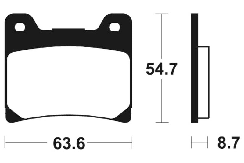 Tecnium Street Performance Sintered Metal Brake Pads - MR55 1023094