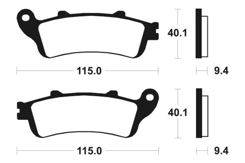 Tecnium Maxi Scooter Sintered Metal Brake Pads - MSS222 1023189