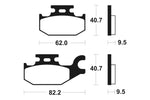 Tecnium Maxi Scooter Poussinets de frein en métal fritté - MSS254 1023199