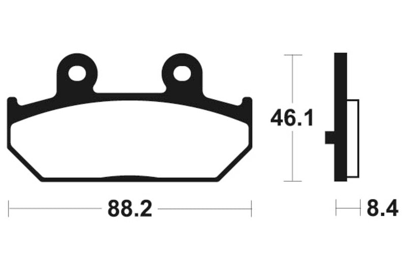 Tecnium Maxi Scooter Poussinets de frein en métal fritté - MSS304 1023208