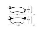 Tecnium Maxi Scooter Poussinets de frein en métal fritté - MSS373 1023222