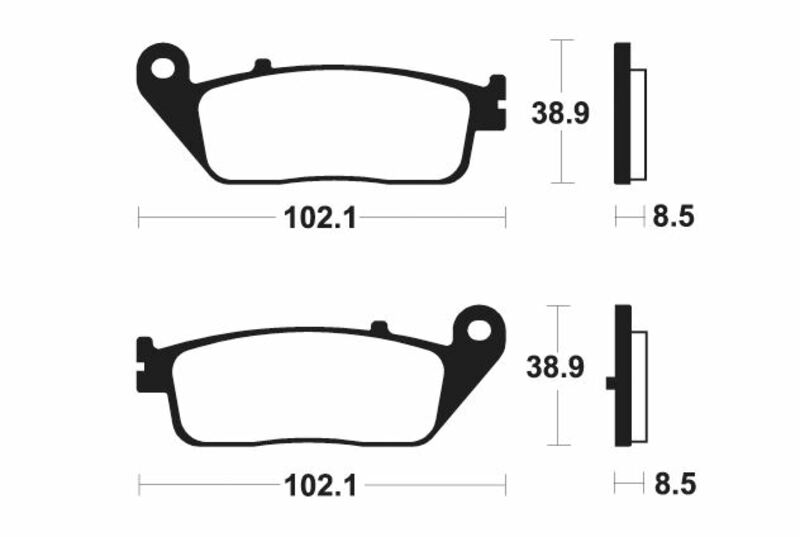 Tecnium Maxi Scooter Poussinets de frein en métal fritté - MSS383 1023224