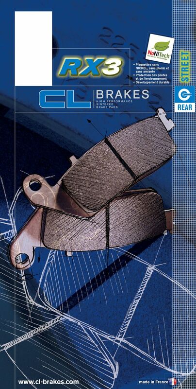 CL BRAKES Plaquettes de frein en métal fritté pour la rue - 2281RX3 2281RX3 