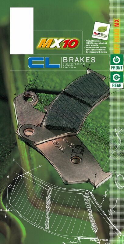 Plaquettes de frein en métal fritté CL BRAKES Off-Road - 2601MX10 2601MX10 