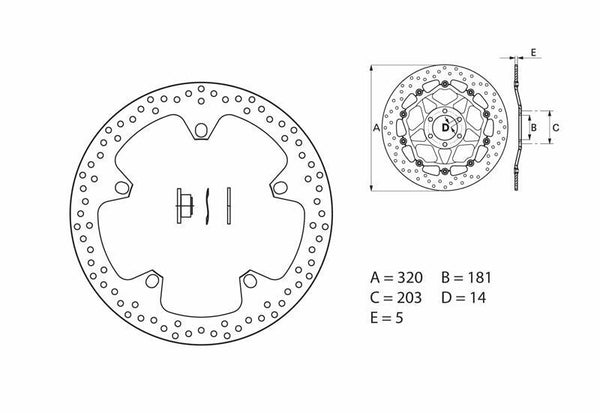 Disque de freinage fixe à ronde Brembo 168b407d7