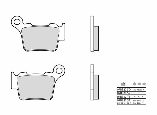 Brembo Off -Road Sintered Metal Brake Pads - 07BB27SD 07BB27SD