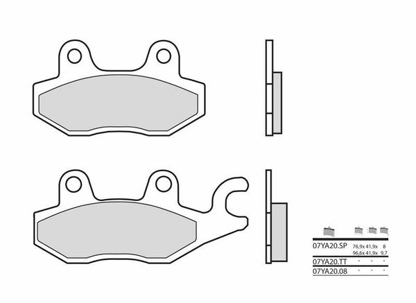Brembo Street Carbon Ceramic Brake Pads - 07YA2008 07YA2008