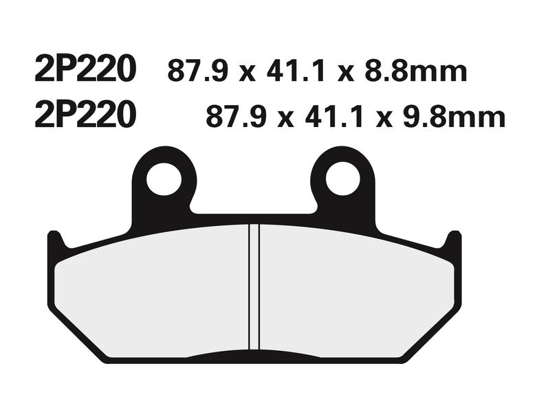 Plaquettes de frein semi-métalliques NISSIN Street - 2P-220NS 2P-220NS 