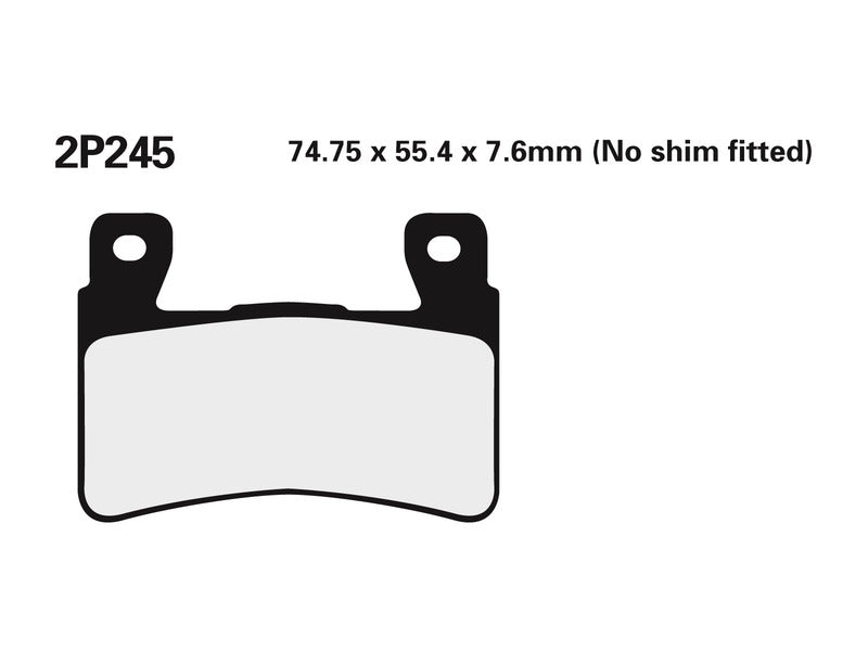 Plaquettes de frein semi-métalliques NISSIN Street - 2P-245NS 2P-245NS 