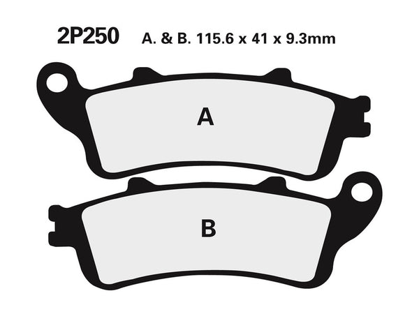 Nissin Street / Off-Road Fritted Metal Brake Pads-250st-F1 2P-250ST-F1