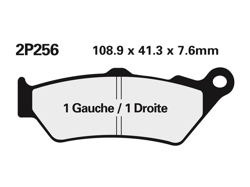 Plaquettes de frein semi-métalliques NISSIN Street - 2P-256NS 2P-256NS 