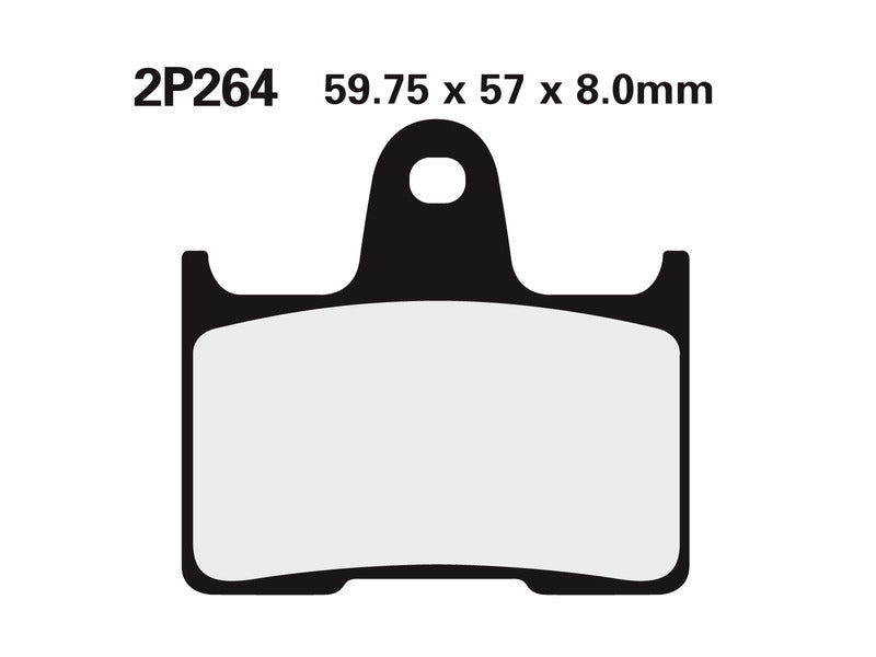 Plaquettes de frein semi-métalliques NISSIN Street - 2P-264NS 2P-264NS 