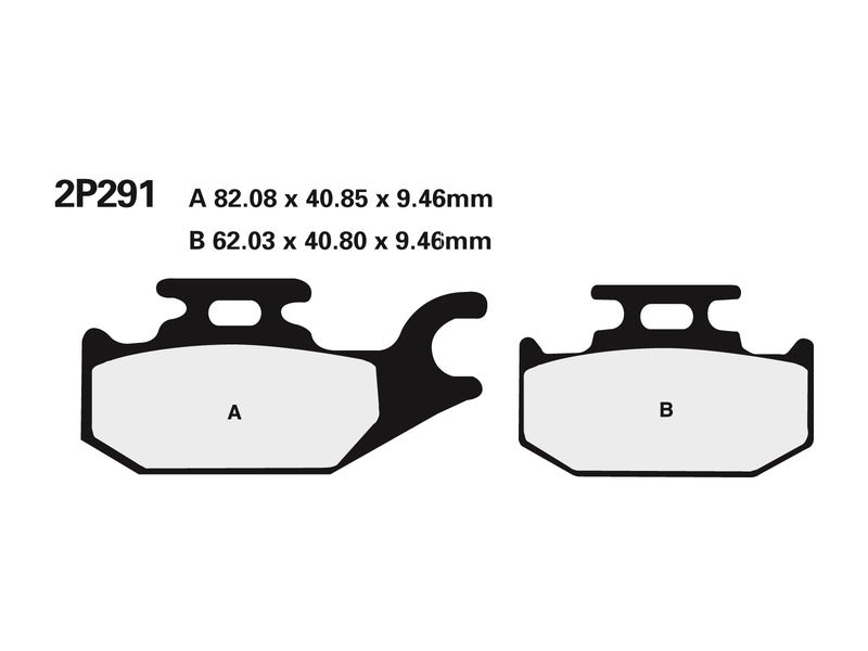 Plaquettes de frein semi-métalliques NISSIN Street - 2P-291NS 2P-291NS 