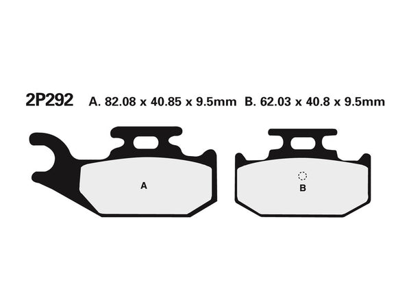 Nissin Street / Off-Road Fintered Metal Brake Pads-2P-292ST-MX 2P-292ST-MX